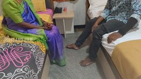 Step mom and step son having a sex front of step dad