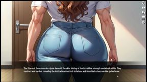 Futanari Muscle Growth World Femboy Hentai Game Ep.1 Small Dick Femboy Dominated by Muscular Woman Thug!