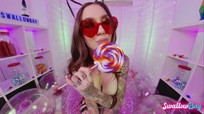 Tattooed Rocky Girl Sucking Cock on Leash