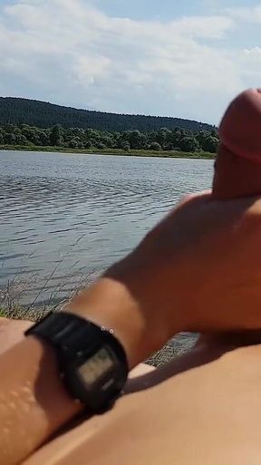 Public Lake HJ and Spooning + Belly Cum