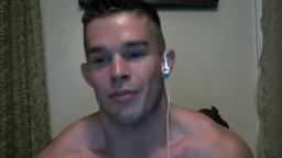 Hot American Muscled Model Hot Cum Show Shot