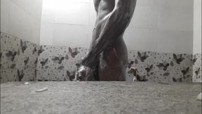 Horny Boy in the Bathroom Showering