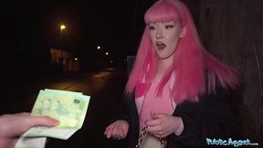 Busty Pink-haired Gal Agrees To Have Sex With a Fake Casting Agent If Her Unlocks Her Chastity Belt