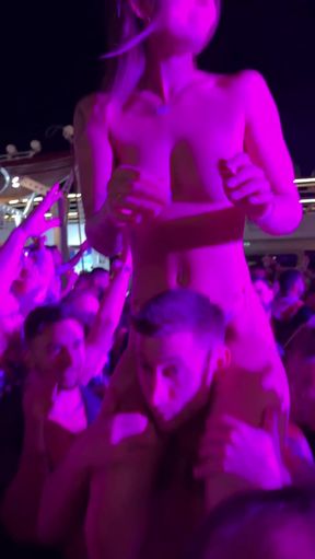 Birthday babe parties on a cruise ship