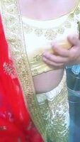 Gaurisissy's Sizzling Sissy Play: Indian Crossdresser in Golden Lehanga