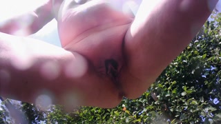 Pissing in the neighbor's fire bowl Close-up