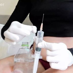 2 injections in the ass and anal masturbation