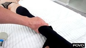 Bedroom Bondage! Naughty Cum Dump Goes Nuts Over Being Tied To The Bed