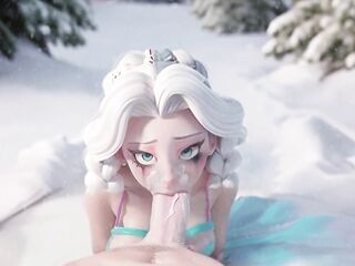 The Cold At no time Bothered Me In any case Kristoff. Elsa Giving A Cheating Oral pleasure In The Snow.