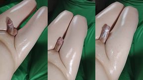 pair of oiled feminine legs sweet sissy dick masturbating pretty attractive