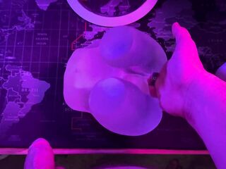 Coarse banging my toy against the desk *anal creampie*