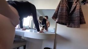 【無修正】巨乳アパレル店員とお買い物の後中出し 口内射精