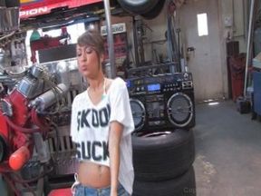 Bikini Clad Asian Seduces Her Auto Mechanic