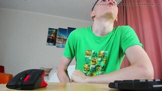 Watch Evgeny Spunk's first time as a young and uncut cock with a cumshot in his mouth!