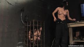 ”Bound lesbian gets squirt & piss”