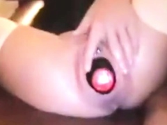 My large cunt filled with a big bottle