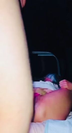 College student excited by car sex blows the tide grandly at the end raw vaginal shot