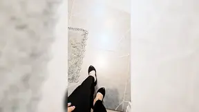 Mistress Humiliates Her Slave Foot & Shoe Worship Training with Collar Domestic BDSM Part 6