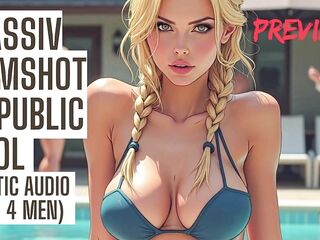 Giant Spunk flow in Public Pool - Audio Porn