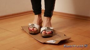 Asmr Wooden Clogs Trample and Crush Shoe Box