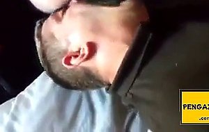 UK truck driver sucks local straight lad