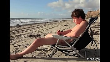 Lance Alexander on the beach