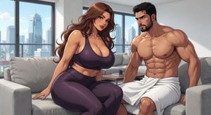 Married Woman Has Hot Secret Sex with Stepbrother After Laptop Delivery While Husband Waits Outside (ai Generated)