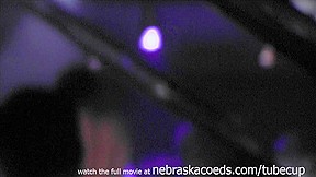 Hot teens 18+ Nervously Getting Naked In Strip Club Contest