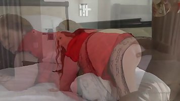 Big butt amateur, Mylie Moore and handsome, black guy are fucking in her bedroom