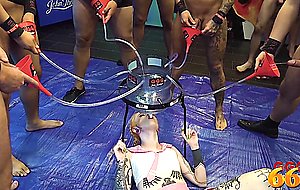 Horny blonde slut azura alii pissing bukkake