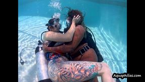 Aquaphilias- Irene and Stella- Sexy SCUBA Instructor has underwater sex with her sexy student