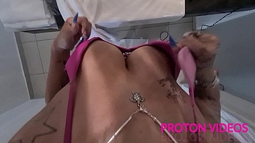 Some anal backstage with hot blonde milf