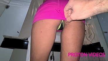 Some anal backstage with hot blonde milf