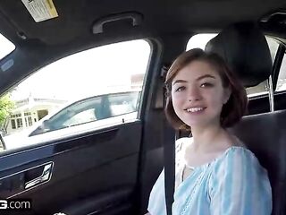 Flirty teen, Aria Sky is about to make her first porn video and earn some money