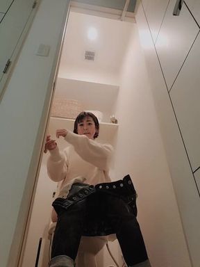 Mature Woman's Daily Life Toilet