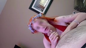 Petite redhead celtic chick is begs to get creampied and gives the best blowjob with eye contact (close up insertion)