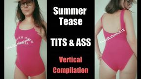 Asshole n Tits in Small Red Bodysuit - Summer Memories - Teasing Compilation - MissBohemianX - Horizontal WMV