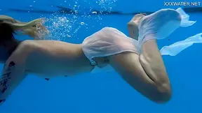 Cutest Mimi Swimming - Tattooed teen 18+