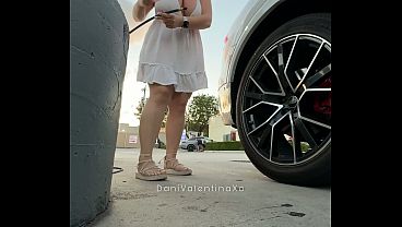 Dani Valentina Pumps Air Tier in Tiny Dress - NO Panties