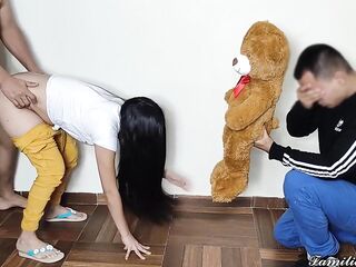 I Bring My Girlfriend a Teddy But This Babe Prefers Her Lover's Large Penis - The Day My Girlfriend Mounts Me In Front Of Me And I Have A Fun It Netorare