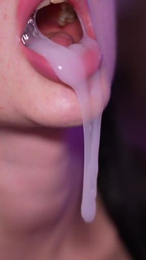 Powerful moment from &quot;Cum in mouth and on lips compilation! Cum play swallow&quot;
