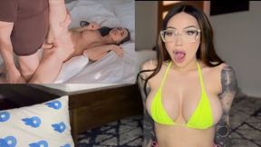 Sexy Brunette's Porn ASMR Reaction: Stepson Fucks Busty Stepmom
