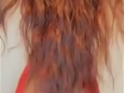 Sexy ebony redhead dance tease