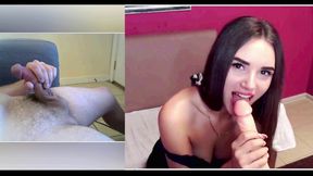 Cam2Cam Beautiful Girl Laughs At Cum CFNM