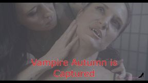 Vampire Autumn Bodell is Captured By Kristy Lee - Vampire Hunter Gives Throat Play With Neck Licking and Neck Biting But Gets Vampire Biting MOBILE