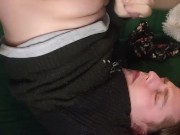 Long haired guy masturbates, talks dirty, fingers ass, and self-facials ;)