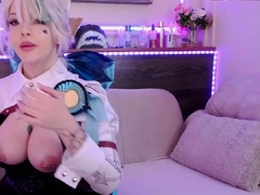 Busty blonde babe stuffed by big cock