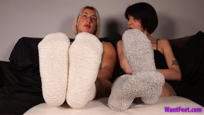 Worn Smelly Fuzzy Socks - Foot Fetish - HD MP4
