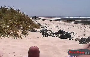 Beach Handjob Leads to Masturbation and a Nice Load
