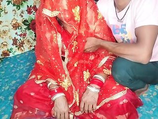 Fast time desi honeymoon video hindi audio Claire Vaise in red saree and blouse having fun